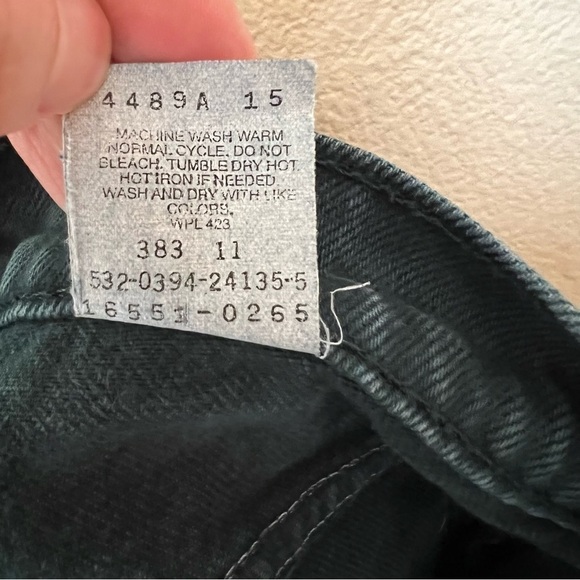 Vintage Levi’s 551 Green/Blue USA Tapered Relaxed Fit Jean - Picture 12 of 15